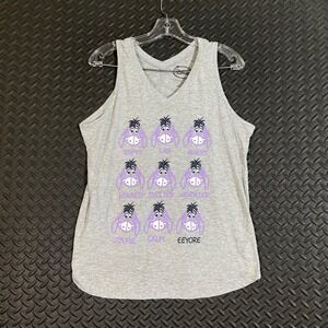 Disney‎ Eeyore Gray Graphic Sleeveless Tank Top Girl's Size Large (12-14)